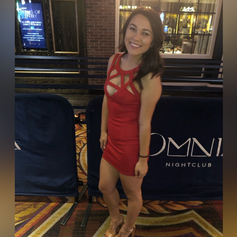 Red Going Out Mini Dress